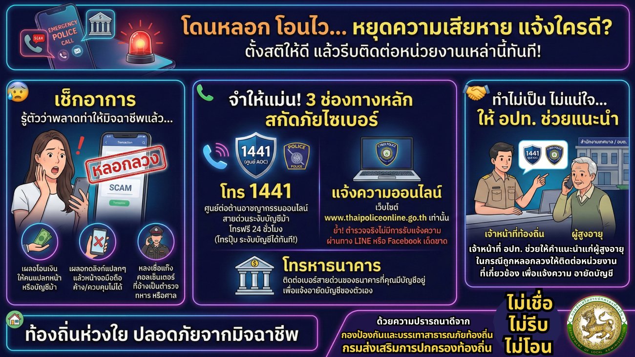แจ้งเตือนภัย จากมิจฉาชีพ
